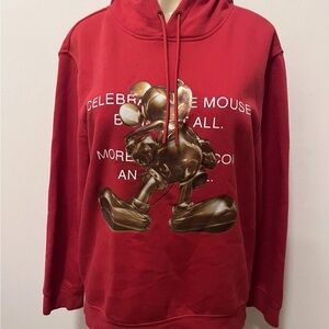 Limited edition HM Disney gold graphic Mickey Mouse hoodie size M womenswear